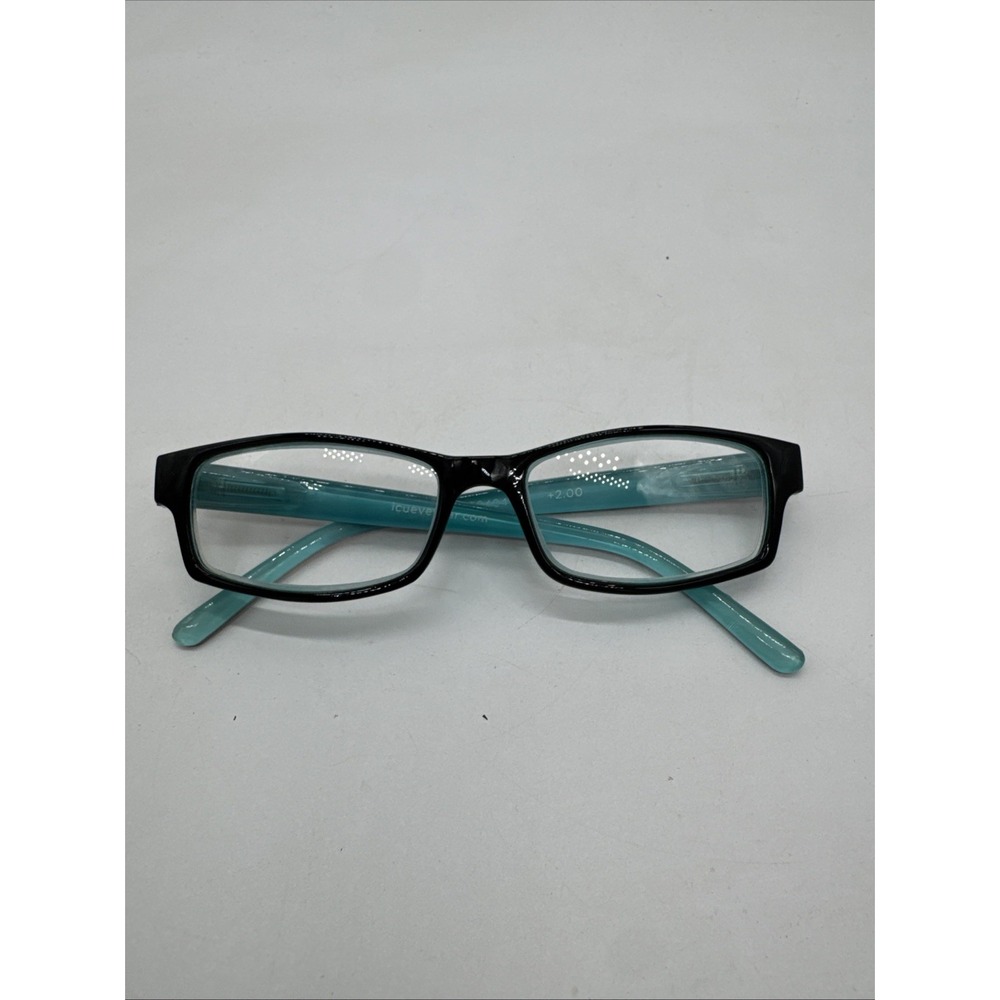 ICU Eyewear Women's Reading Glasses Aqua And Black +2.00